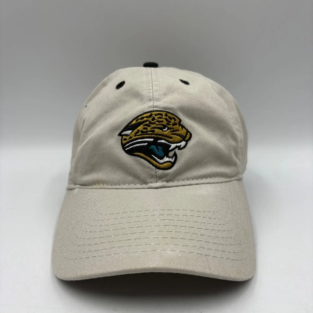 Jacksonville Jaguars Football Cap‎ Khaki Embroidered Logo Adjustable Strap Men